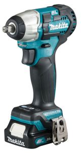 Аккумуляторный ударный гайковерт Makita TW160DWAE, 12 В, 160 Нм, 3600 уд/мин, с 2 АКБ 2 Ач и ЗУ, в кейсе