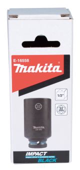 Ударная удлиненная торцовая головка Makita Impact Black 1/2" 32x81, 5 мм, E-16558