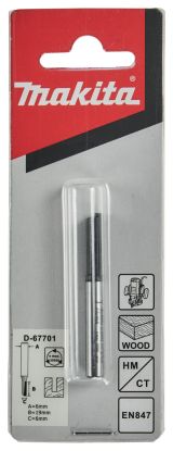 Фреза пазовая с 1 режущей кромкой Makita "Эконом" 6x19x6x51x1T, D-67701