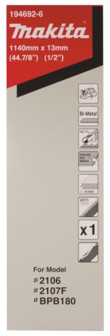 Полотно для Makita DPB180/2106/2107F/2107FW 1140x0.5х13x24TPI (для пластика/цветных металлов) , 194692-6