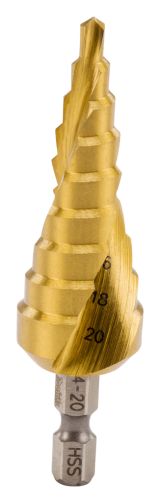 Сверло ступенчатое Makita HSS TiN, 4-20x53x75 мм, 1 шт. (D-40185)