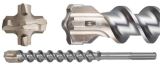 Набор буров Makita 4Cutter "Максимальный", SDS-Plus, 6/8 мм, 4 шт.