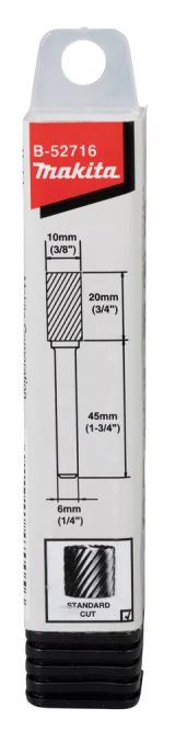 Фреза Makita по металлу, 10x20x6 мм (B-52716)