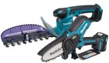 Аккумуляторный набор садовой техники Makita, 12 В: цепная пила UC100D + кусторез UH201D, с АКБ 2 Ач и ЗУ