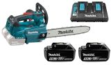 Набор Makita: аккумуляторная цепная пила DUC356Z + 2 аккумулятора 5 Ач BL1850B + зарядное устройство DC18RD, PT965