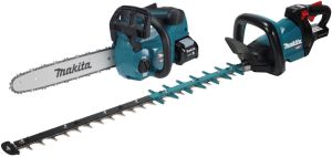 Аккумуляторный набор садовой техники Makita, 40 В: цепная пила UC004G + кусторез UH005G, с АКБ 4 Ач и ЗУ
