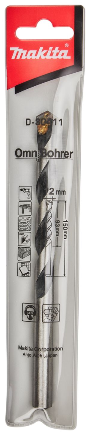 Сверло универсальное Makita D-30411, 12x93x150 мм (D-30411)