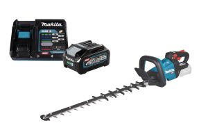 Набор Makita: аккумуляторный кусторез UH006GZ, 40 В, 600 мм, 4000 рез/мин + АКБ BL4040, 40 В, 4 Ач и ЗУ DC40RA, 40 В, 6 А, PT963