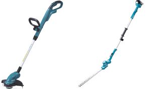 Набор: аккумуляторный штанговый кусторез Makita DUN461WSF с АКБ и ЗУ + аккумуляторный триммер Makita DUR181Z