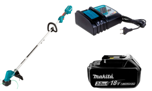 Набор: аккумуляторный триммер Makita DUR192LZ + аккумулятор Makita 632M83-6 + зарядное устройство Makita 630793-1