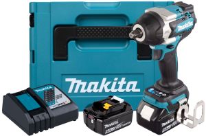 Аккумуляторный гайковерт Makita DTW700RT1J, 18 В, 1000 Нм, 2700 уд/мин, с 2 АКБ 5 Ач и ЗУ, в кейсе MakPac