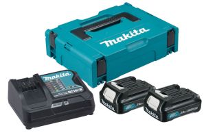 Набор Makita PSK MKP1SA122: 2 АКБ BL1021B, Li-Ion, 12 В, 2 Ач и зарядное устройство DC10SB, 10.8/12 В, 5 А, в кейсе MakPac, 197658-5