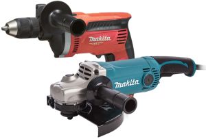 Набор электроинструмента Makita: ударная дрель M8101 + угловая шлифмашина GA9050 (ACSET-19)