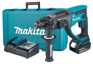 Аккумуляторный перфоратор Makita DHR202RF, 18 В, 1.9 Дж, 4000 уд/мин, с АКБ 3 Ач и ЗУ, в кейсе