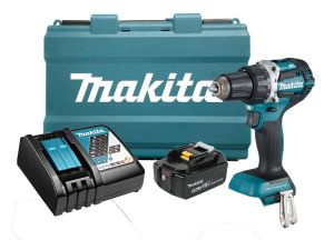 Аккумуляторная дрель-шуруповерт Makita, 18 В, 2000 об/мин, с АКБ 5 Ач и ЗУ, в кейсе, DDF484RT