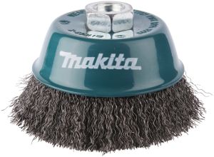Щетка проволочная чашечная Makita (d100 мм, толщ. проволоки 0.3 мм, гофрированная, металл, M14х2), D-29284