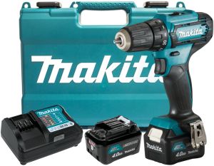 Аккумуляторная дрель-шуруповерт Makita DF333DWME, 12 В, 1700 об/мин, с 2 АКБ 4 Ач и ЗУ, в кейсе