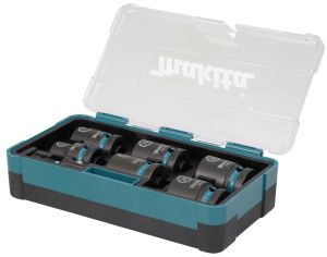 Набор ударных торцовых головок Makita Impact Black 1/2", 7 шт. (13, 17, 19, 21, 22, 24 мм, адаптер) , E-16592