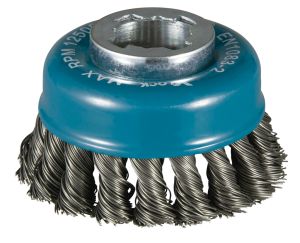 Щетка проволочная чашечная Makita X-lock (d80 мм, толщина проволоки 0, 5 мм, пучки, металл), D-73380