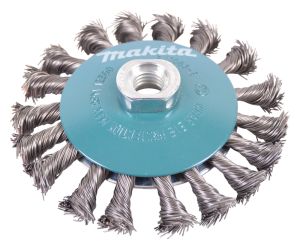 Щетка проволочная конусная Makita (d115 мм, толщ. проволоки 0.5 мм, пучки, металл, M14x2), D-39883