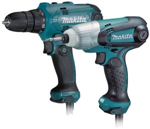 Набор электроинструмента Makita: дрель-шуруповерт DF0300 + ударный шуруповерт TD0101F (ACSET-5)