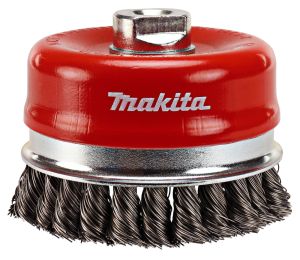 Щетка проволочная чашечная Makita PREMIUM (d100 мм, толщ. проволоки 0.5 мм, пучки, металл, M14x2), P-04472