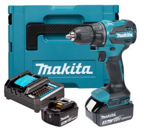Аккумуляторная дрель-шуруповерт Makita DDF490F003, 18 В, 1900 об/мин, с 2 АКБ 3 Ач и ЗУ, в кейсе MakPac