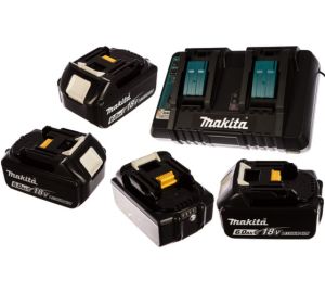Набор Makita PSK MKP3PG184: 4 АКБ BL1860B, Li-Ion, 18 В, 6 Ач и быстрое двойное ЗУ DC18RD, 7.2-18 В, 2x9 А, в кейсе MakPac, 198094-8