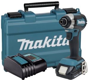 Аккумуляторный шуруповерт Makita DTD153SY, 18 В, 170 Нм, 3600 уд/мин, с АКБ 1.5 Ач и ЗУ, в кейсе