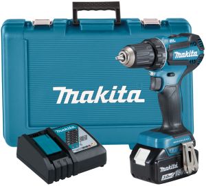 Аккумуляторная дрель-шуруповерт Makita DDF485RF, 18 В, 1900 об/мин, с АКБ 3 Ач и ЗУ, в кейсе