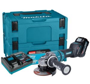 Аккумуляторная угловая шлифмашина Makita GA050GT101, 40 В, 125 мм, 11000 об/мин, c АКБ 5 Ач и ЗУ, в 2 кейсах MakPac