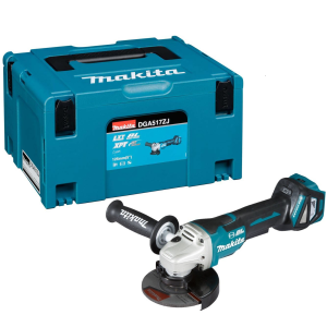 Угловая шлифмашина Makita DGA517ZJ, в кейсе MakPac-3, без АКБ и ЗУ, с регулировкой оборотов