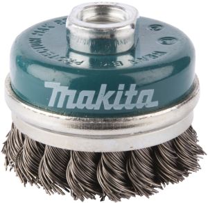 Щетка проволочная чашечная Makita (d60 мм, толщ. проволоки 0.5 мм, пучки, металл, M14х2), D-24153