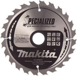 Пильный диск Makita для дерева, 190x30x2/1.4x24T (для аккумуляторных пил), B-29206