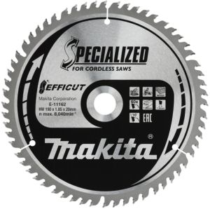 Пильный диск Makita для дерева EFFICUT, 190x20x1, 85/1, 35x60T, E-11162