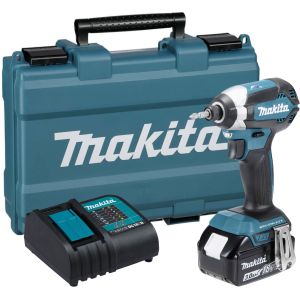 Акумуляторный ударный шуруповерт Makita, 18 В, 170 Нм, 3400 об/мин, 3600 уд/мин, c АКБ 3 Ач, ЗУ, в кейсе, DTD153SF
