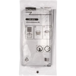 Мешок полиэтиленовый 45 л. для пылесосов Makita DVC860L/DVC864L (10 шт.), 195432-5