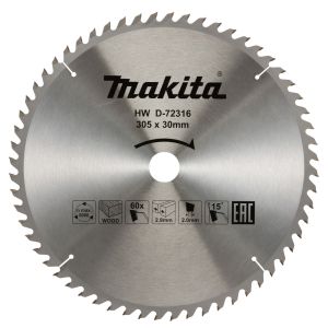 Пильный диск Makita по дереву, 305x30х2 мм, 60 зубьев, D-72316