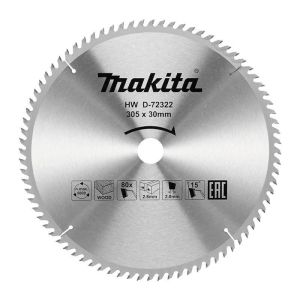 Пильный диск Makita по дереву, 305x30х2 мм, 80 зубьев, D-72322