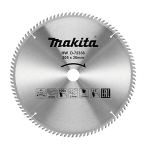 Пильный диск Makita по дереву, 305x30х2 мм, 100 зубьев, D-72338