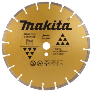 Алмазный диск Makita сегментированный по бетону, 300х20/25, 4 мм, D-56982
