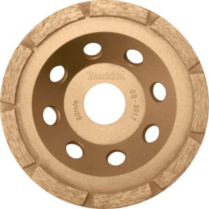 Чашка алмазная однорядная Makita "Эконом" 115x22, 23 мм (грубая шлифовка, для УШМ 115 мм), D-60676