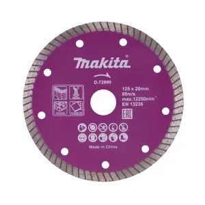 Диск алмазный Makita "Турбо" универсальный 125х20мм (D-72899)
