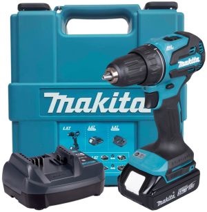 Аккумуляторная дрель-шуруповерт Makita DDF490WV, 18 В, 1900 об/мин, с АКБ 2 Ач и ЗУ, в кейсе