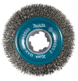 Щетка проволочная конусная Makita X-lock (d100 мм, толщина проволоки 0, 3 мм, гофрированная, металл), D-73449