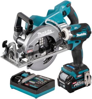 Набор аккумуляторного инструмента Makita, 40 В: шуруповерт TD001GZ + дисковая пила RS001GZ, с АКБ 4 Ач и быстрым ЗУ 6 А (PT1426)