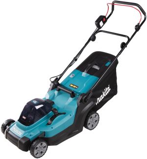 Аккумуляторная газонокосилка Makita LM004GU102, 40 В, 3800 об/мин, 50 л, с АКБ 4 Ач и ЗУ