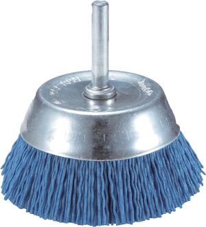 Щетка нейлоновая чашечная Makita (d75 мм, синяя, G240, 6 мм), D-45559