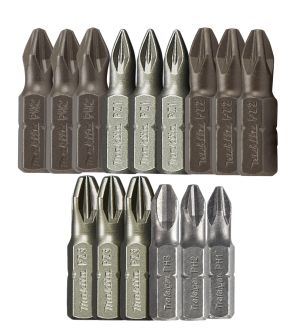 Набор бит Makita , PH/PZ, 25 мм, 18 шт. (EQSET-12)