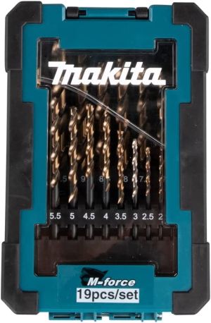 Набор сверл Makita M-force 19 шт. (1-10 мм, шаг 0.5 мм), D-67583